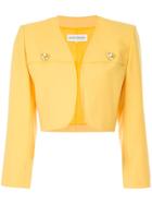 Yves Saint Laurent Vintage Button Detailing Cropped Jacket - Yellow &