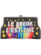 Sarah's Bag - Le Freak C'est Chic Embellished Clutch - Women - Cotton/viscose - One Size, Black, Cotton/viscose