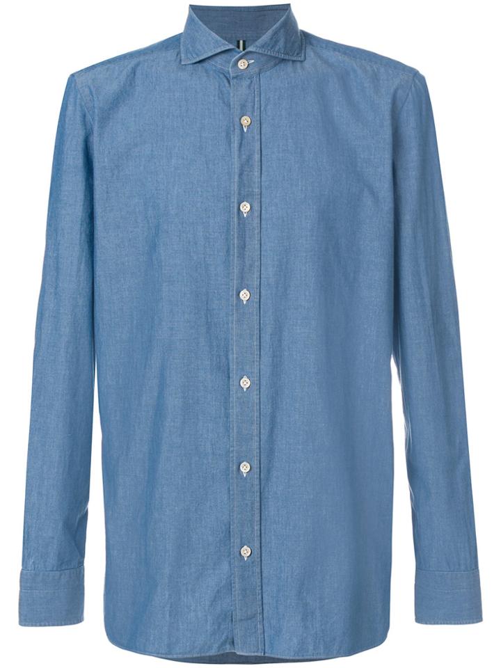 Borrelli Plain Shirt - Blue