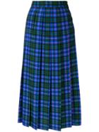 Msgm Tartan Midi Skirt - Blue