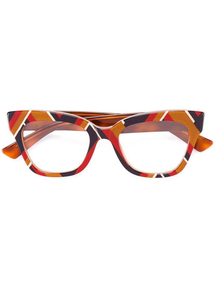 Gucci Eyewear - Striped Fantasy Glasses - Women - Acetate - 49, Acetate