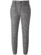 7 For All Mankind Tapered Trousers, Women's, Size: 24, Grey, Wool/viscose/polyamide/spandex/elastane