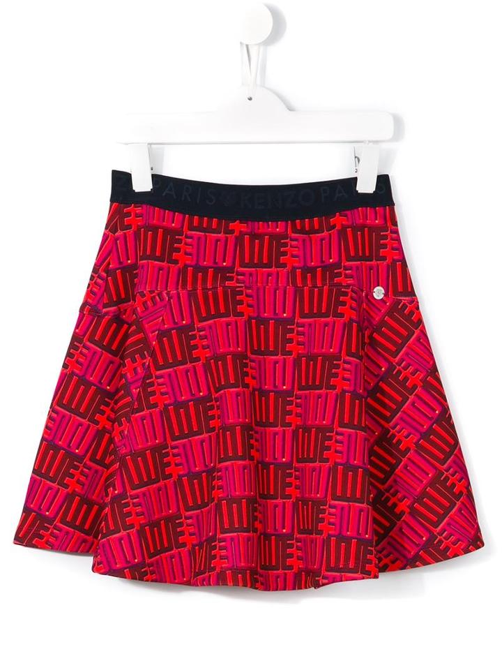 Kenzo Kids Love Print Skirt, Girl's, Size: 16 Yrs, Pink/purple