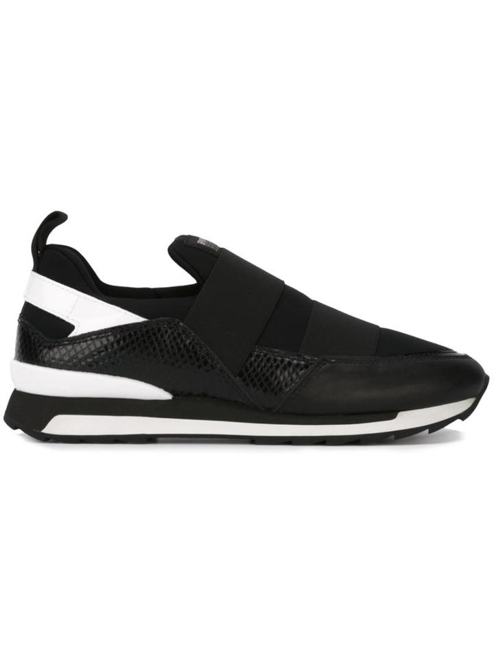 Hogan Rebel Panelled Running Sneakers, Women's, Size: 39, Black, Leather/neoprene/polyester/rubber