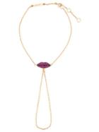 Delfina Delettrez Ruby Lips Motif Hand And Finger Bracelet