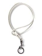 Bottega Veneta Intrecciato Lanyard, Adult Unisex, Grey, Lamb Skin