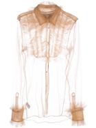Viktor & Rolf Sheer Ruffled Blouse - Neutrals