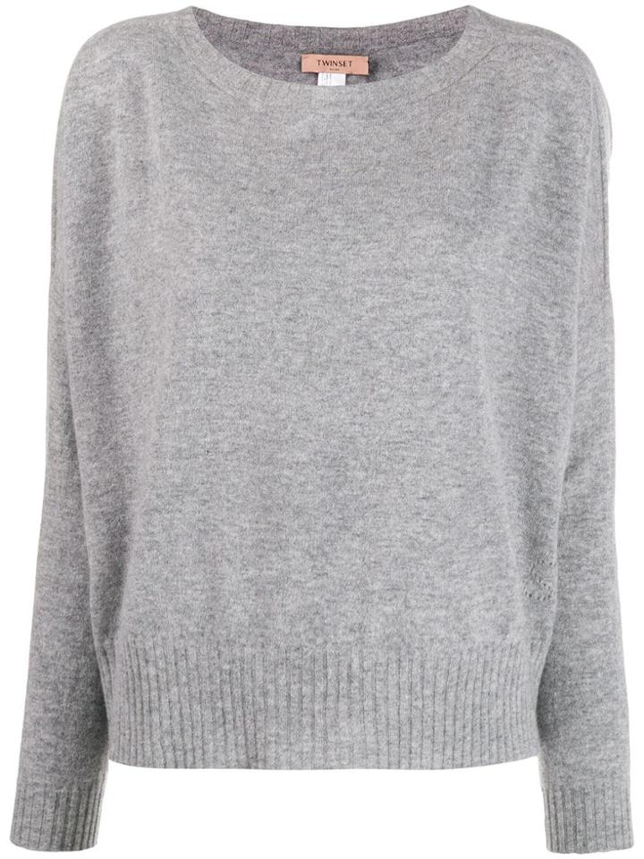 Twin-set Boat Neck Jumper - Grey