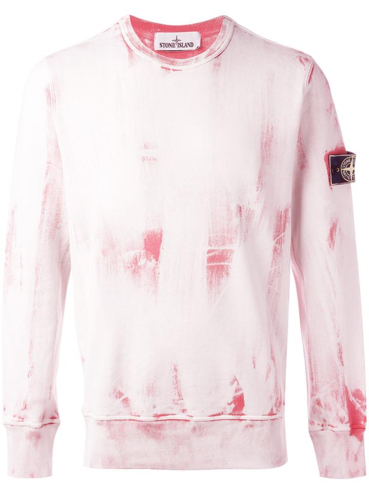 Stone Island Tie-dye Sweatshirt, Men's, Size: Xxl, Pink/purple, Cotton