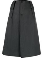 Maison Margiela Buttoned A-line Skirt - Grey