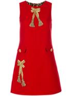 Dolce & Gabbana Bow Detail Shift Dress - Red