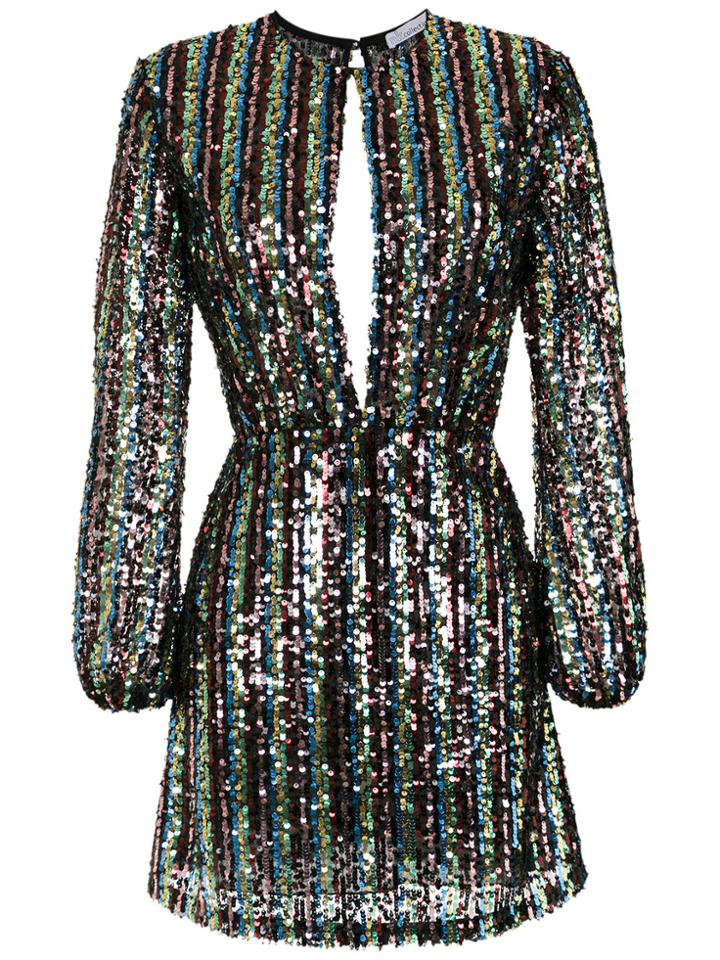 Nk Cut Out Detailed Sequined Dress - Multicolour