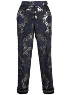 Vera Wang Flock Print Trousers - Black