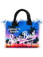 Mc2 Saint Barth Tropical Logo Tote Bag - Blue