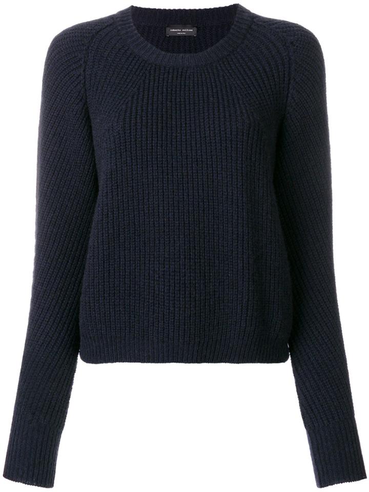 Roberto Collina Ribbed Knit Jumper - Blue