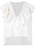 Chloé Ruffle Collar Sleeveless Top