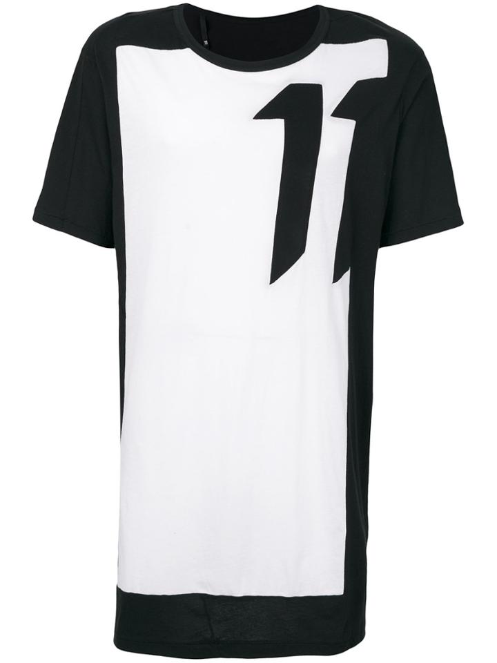 11 By Boris Bidjan Saberi Bicolour T-shirt - Black