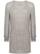 Rick Owens - Slash Neck Sweater - Men - Alpaca/polyimide - One Size, Grey, Alpaca/polyimide