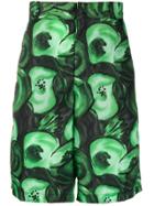 Prada Printed Bermuda Shorts - Green