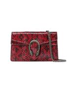 Gucci Dionysus Super Mini Snakeskin Bag - Red