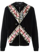 Andrea Crews Striped Zipped Hoodie