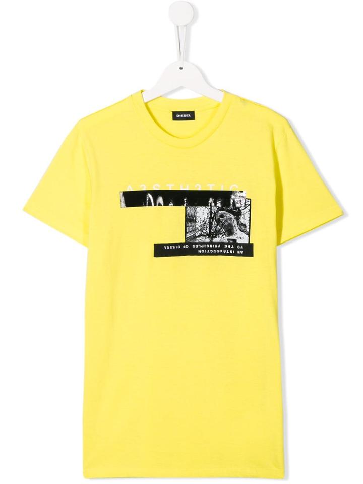 Diesel Kids Graphic T-shirt - Yellow