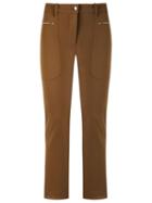 Gloria Coelho Side Pockets Trousers, Women's, Size: 42, Brown, Polyamide/spandex/elastane