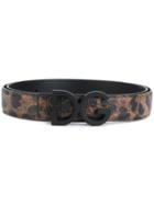 Dolce & Gabbana Leopard Print Belt - Black