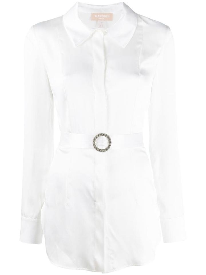 Matériel Woven Belted Blouse - White