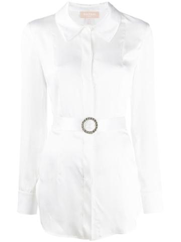 Matériel Woven Belted Blouse - White