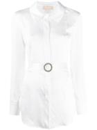 Matériel Woven Belted Blouse - White