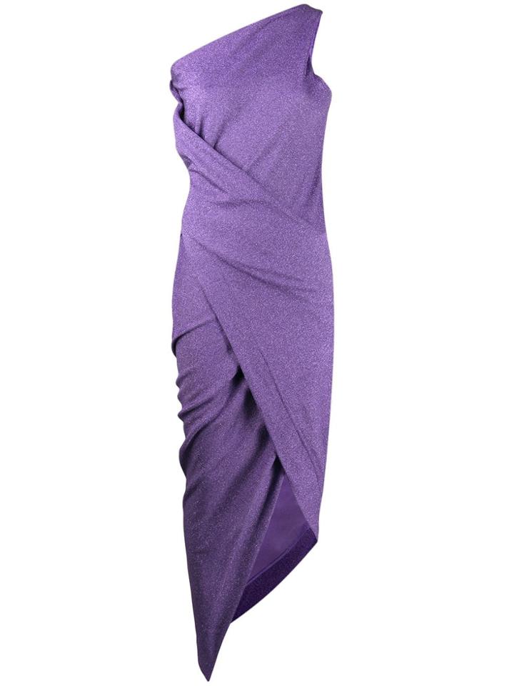 Vivienne Westwood Anglomania One-shoulder Ruched Dress - Purple