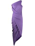 Vivienne Westwood Anglomania One-shoulder Ruched Dress - Purple