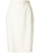 Yves Saint Laurent Pre-owned High-waisted Tulip Skirt - Neutrals