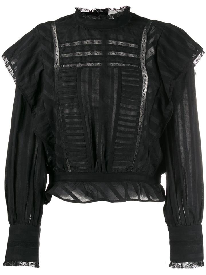 Isabel Marant Étoile Peplum Hem Blouse - Black