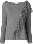 Liu Jo Lace Applique Sweater - Grey