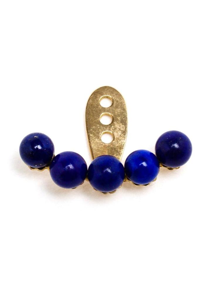 Yvonne Léon 18kt Gold And Lapis Lazuli Lobe Earring, Women's, Metallic