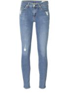 Rag & Bone Distressed Skinny Jeans, Women's, Size: 29, Blue, Cotton/polyurethane