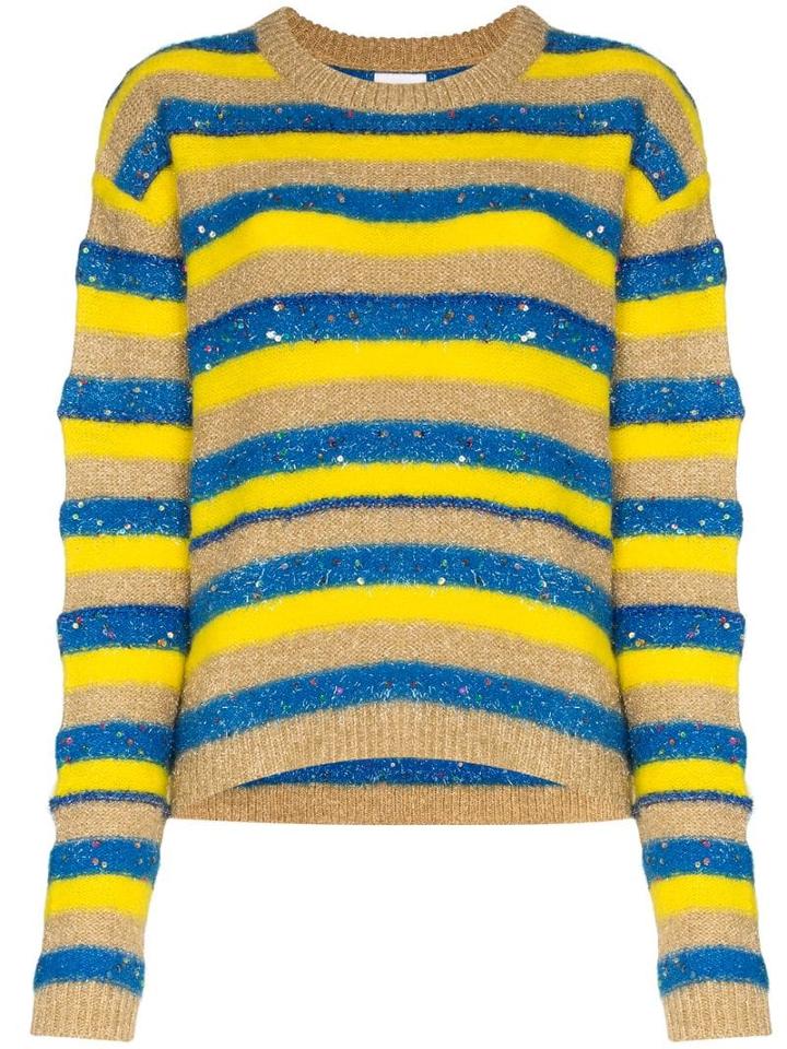 Ashish Glitter-effect Striped Jumper - Multicolour