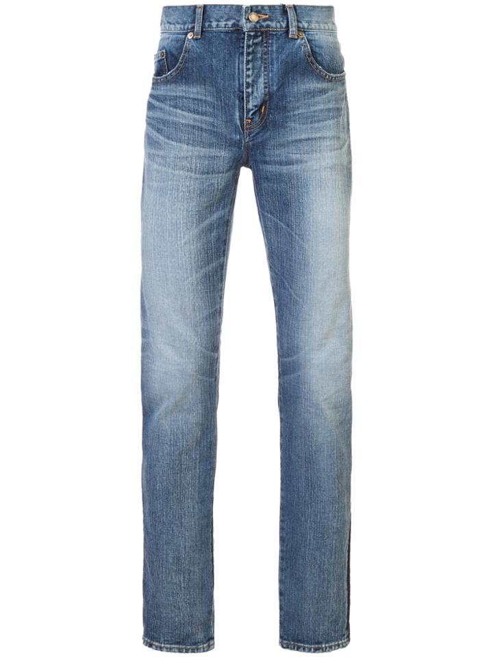 Saint Laurent Classic Fitted Jeans - Blue