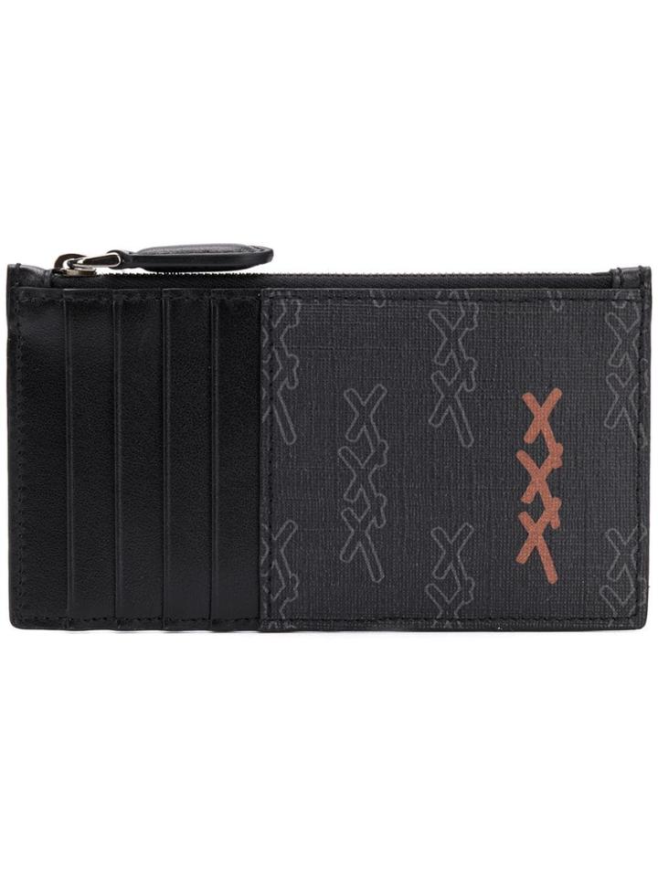 Ermenegildo Zegna Xxx Logo Zipped Cardholder - Black
