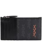 Ermenegildo Zegna Xxx Logo Zipped Cardholder - Black