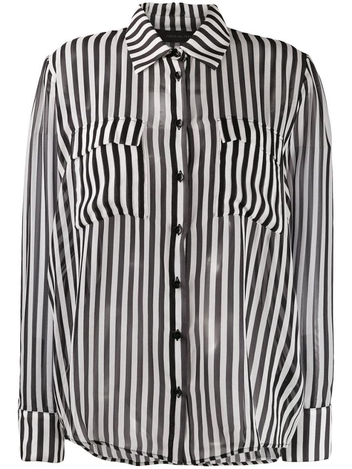 Federica Tosi Striped Shirt - Black