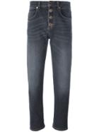 Sonia Rykiel Cropped Boyfriend Jeans, Women's, Size: 36, Black, Cotton/spandex/elastane