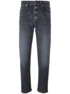 Sonia Rykiel Cropped Boyfriend Jeans, Women's, Size: 36, Black, Cotton/spandex/elastane