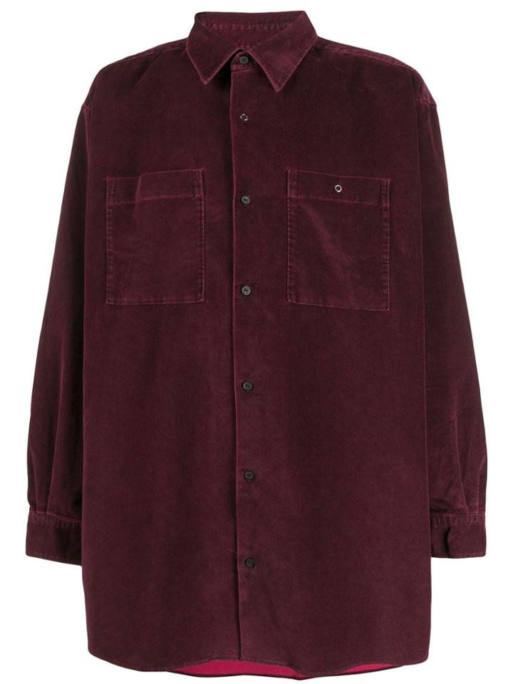 Acne Studios Oversized Corduroy Shirt - Red