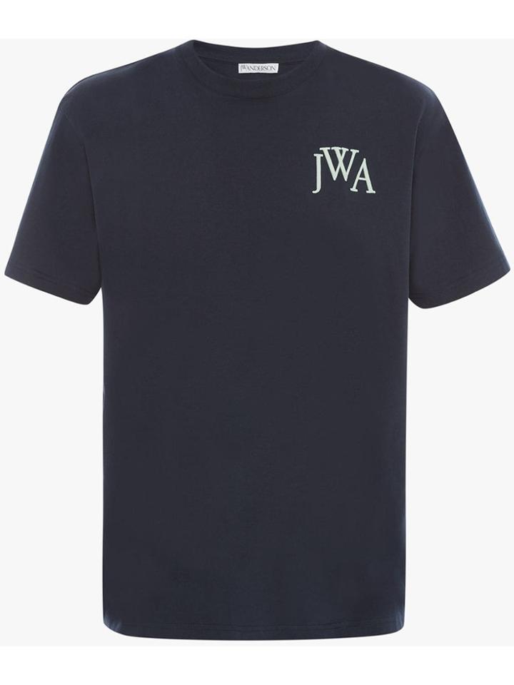 Jw Anderson Embroidered Logo T-shirt - Blue
