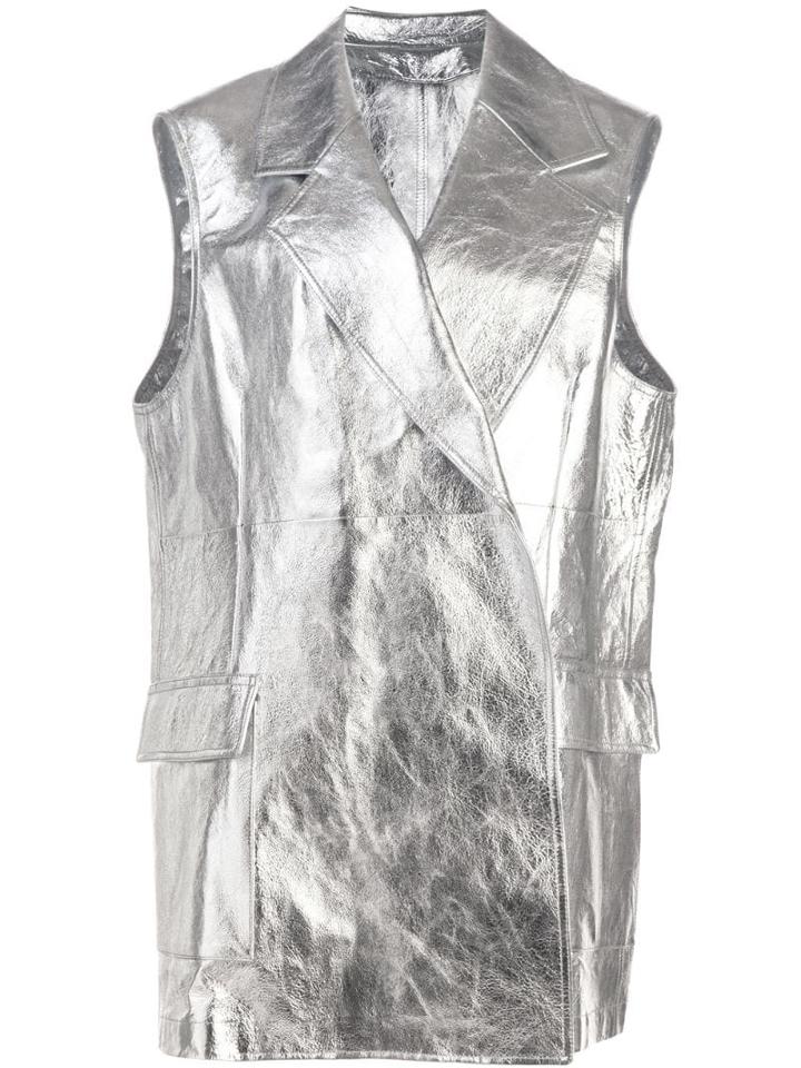 Calvin Klein 205w39nyc Metallic Sleeveless Jacket