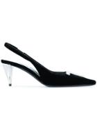 Tom Ford Tf Logo Slingback Pumps - Black