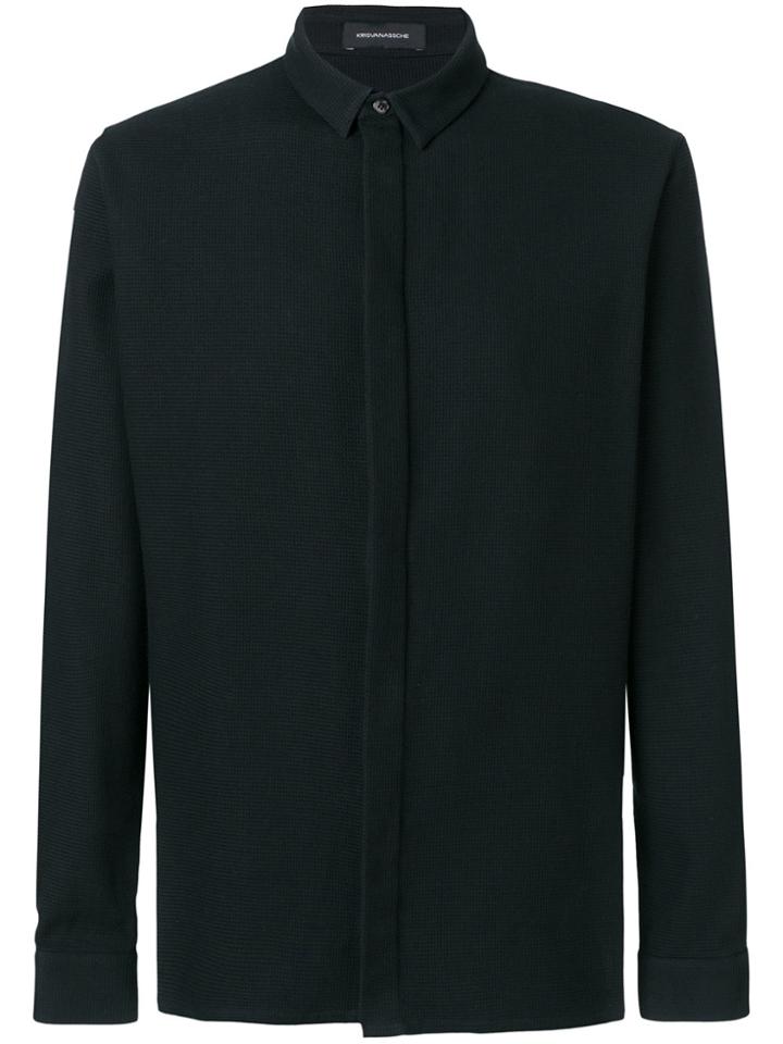 Kris Van Assche Micro-textured Shirt - Black